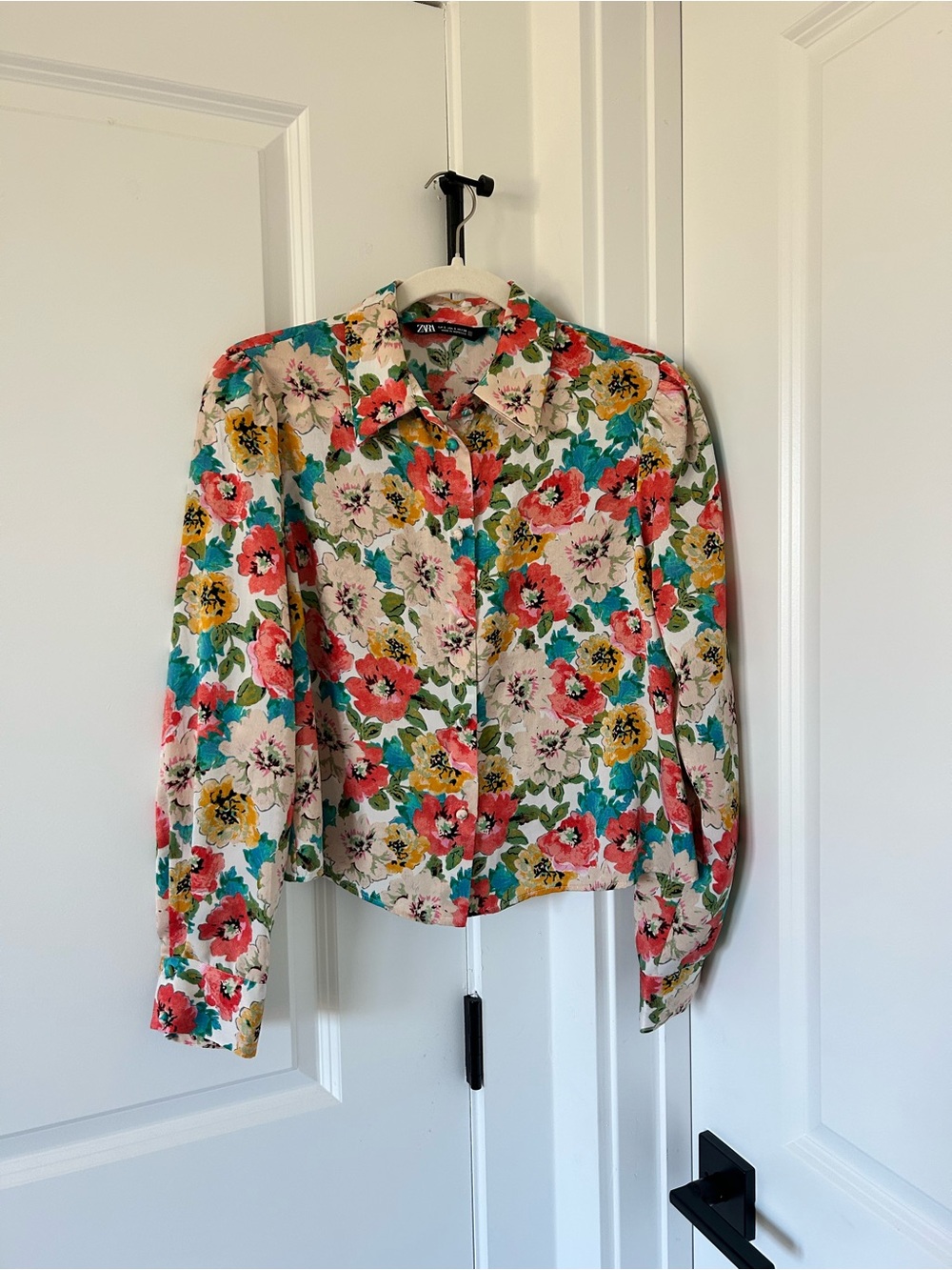 Zara Floral Button-Up Shirt - Multicolor
